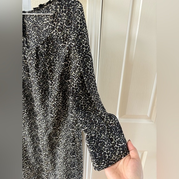 Maje Nicole Silk Animal Print Dress - Size 2 (Medium) - Picture 4 of 5